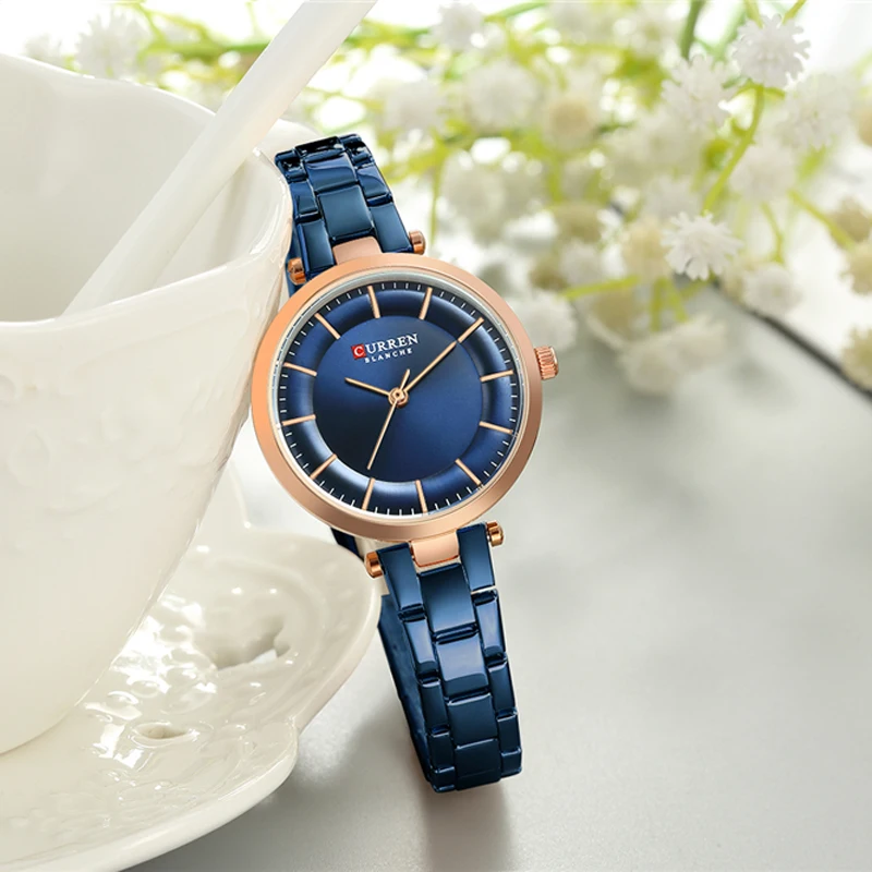 

CURREN Couple Watch Men Fashion Quartz Women's Watches Simple Casual Stainless Steel Bracelet Wristwatch Clock Male Ladies Gift