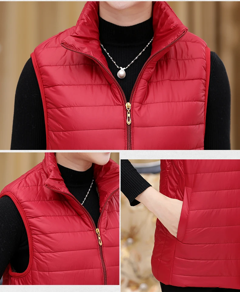 2021 зимняя женская майка для женщин тонкий воротник жилет больших размеров тонкая