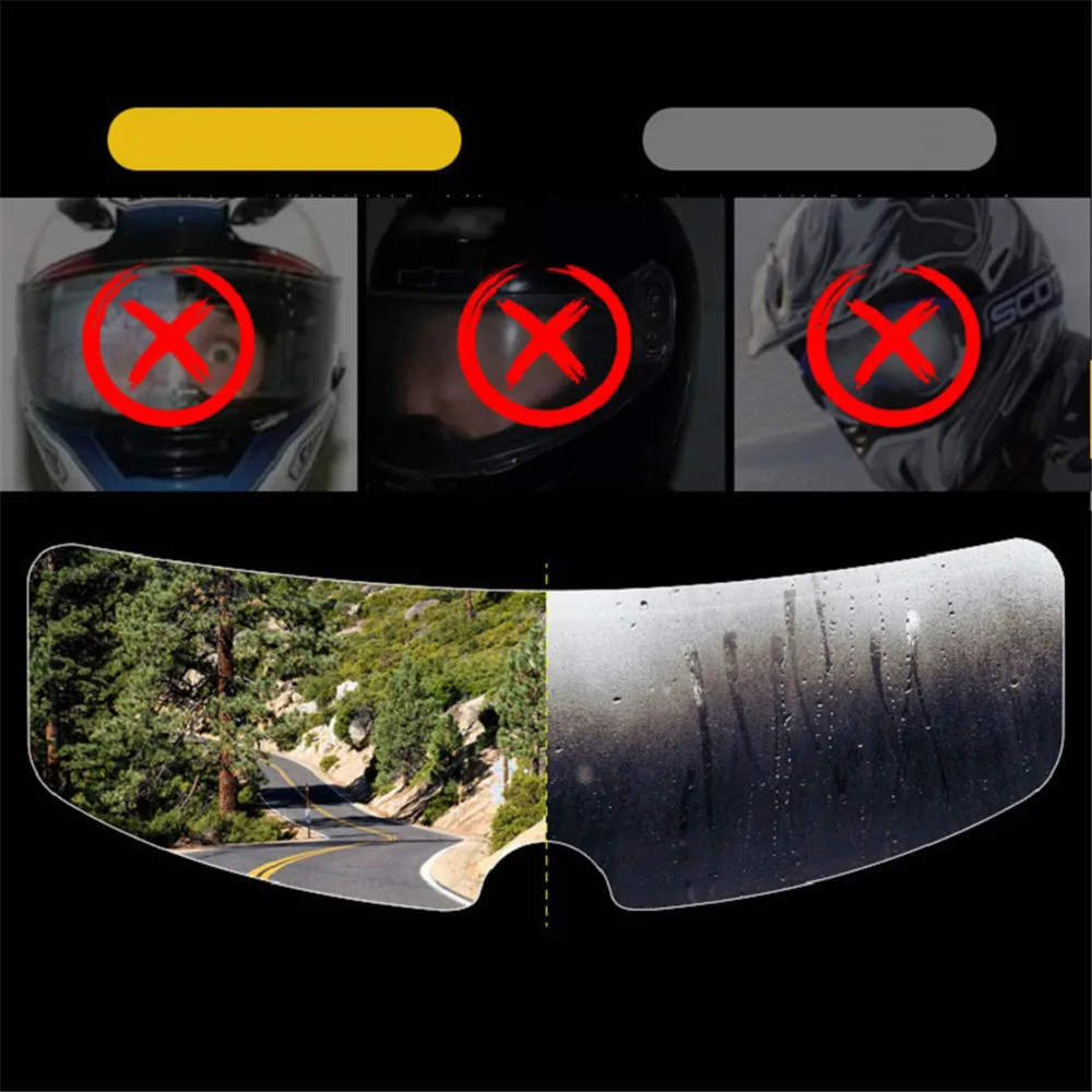 Анти туман Водонепроницаемый вставка мотоциклетный шлем наклейка на