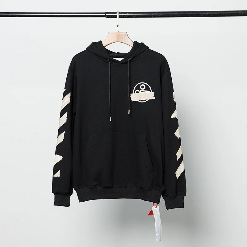 

OFF new WHITE hoodie men's and women's streetwear hip-hop off white hoodie designer apricot arrow print men's pullover