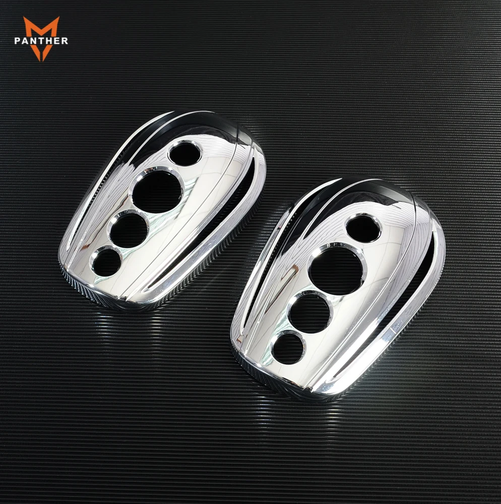 

Chrome & Black Mirror Covers case for Harley Davidson 2003-2017