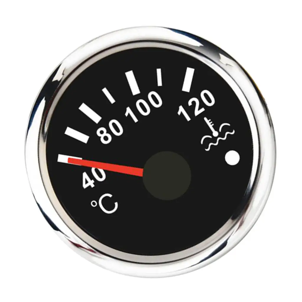 

MagiDeal 52mm Black Racing Modified Water Temperature Gauge w/ LED Backlight