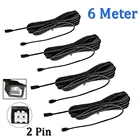 2-контактный Удлинительный кабель 6 метров 19,68 футов для автомобильного парковочного датчика заднего хода Водонепроницаемый 4 шт.лот 2 шт.лот