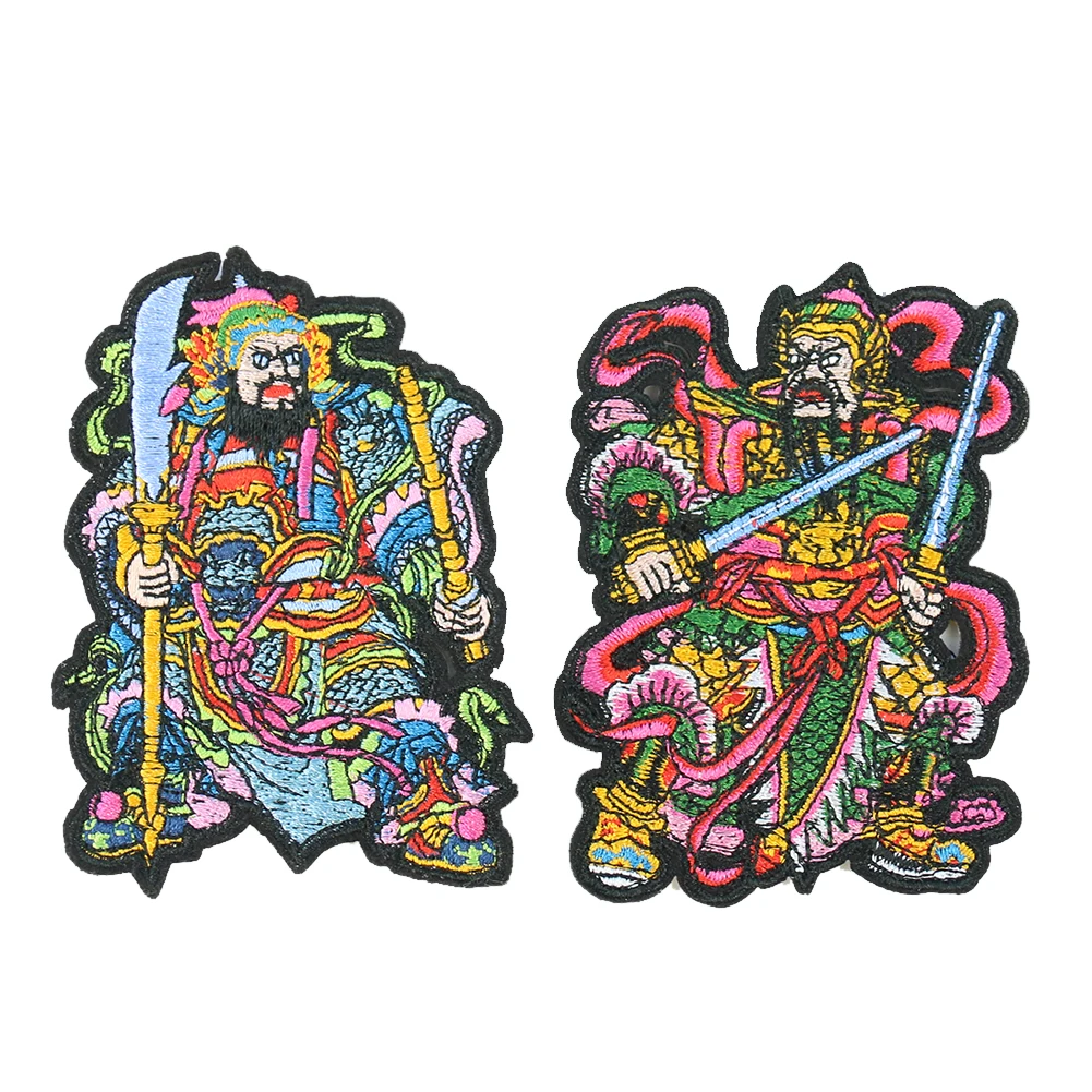 Патч с китайскими богами на дверь вышитые патчи для тканевой сумки счастливые