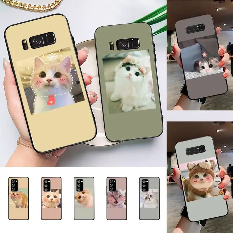 

Cute Cat Phone Case For Samsung Galaxy Note 8 9 10 Pro Note20 ultra 10lite M30S Back Coque