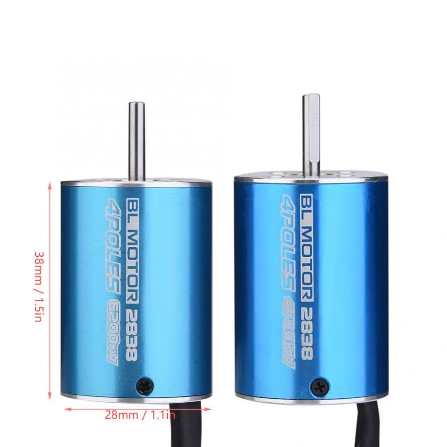 SURPASSHOBBY 4-полюсный 2838 4700/6200KV бесщеточный двигатель аксессуары для 1/12 1/14