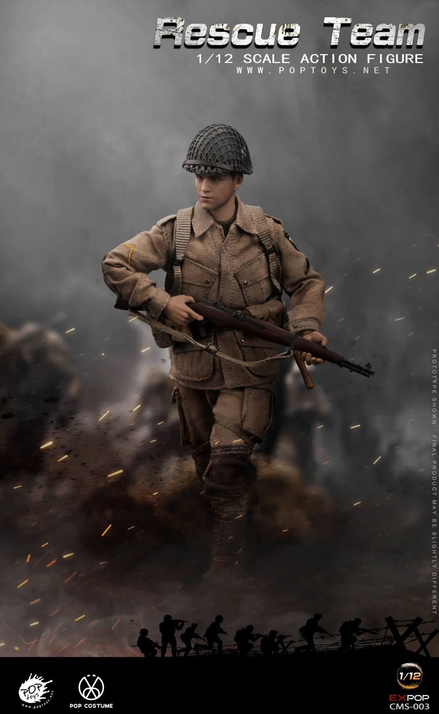 POPTOYS CMS003 Второй мировой войны США спасательный отряд десантник 1/12 экшн-фигурка |