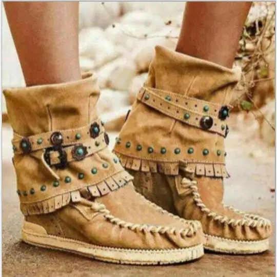 Ankle Gladiator Boots High Heels Wedges Height Incleasing Shoes Booties Vintage PU Leather Slip On Shoe Botas Mujer | Обувь