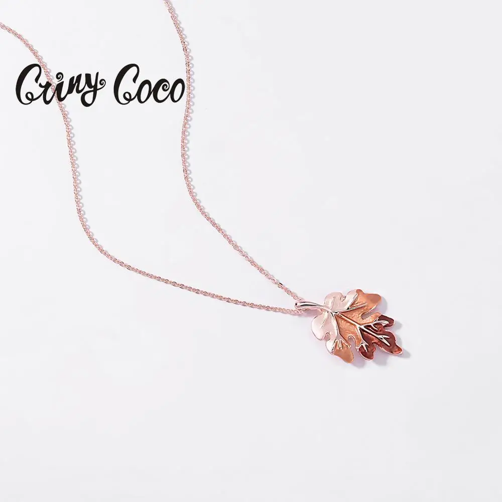 Ожерелье-чокер Cring Coco 2020 цвета розового золота с Кленовым листом массивное