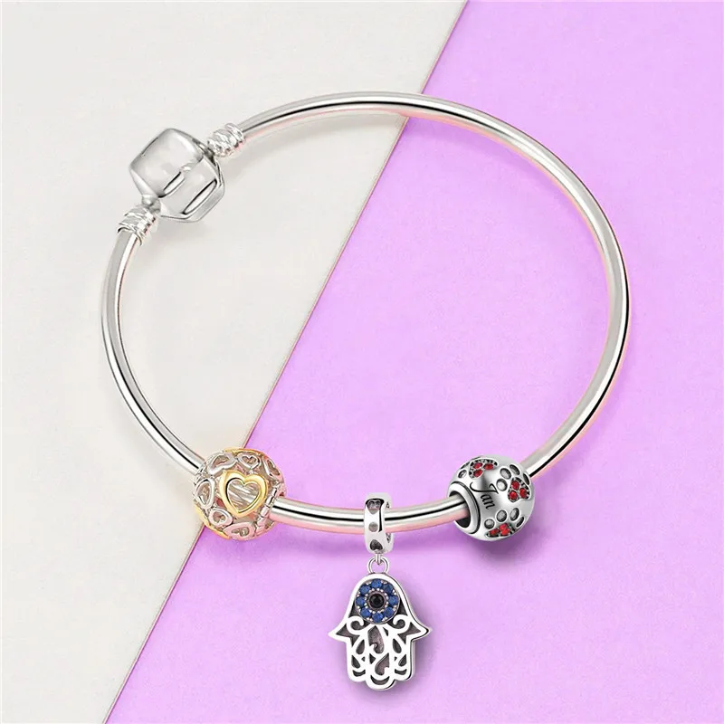 

2021New Hot Sale Silver 12Color Birthstone CharmFit Original 3mm Pandora Bracelet&Bangle For Women Birthday Fashion Jewelry Gift
