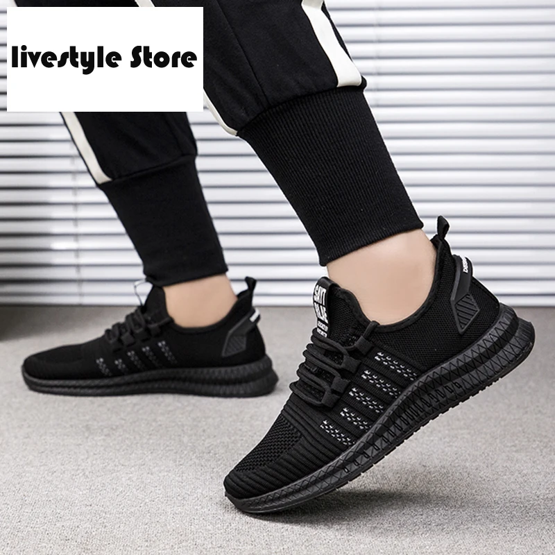 

2021 New 2020 Mesh Men Sneakers Casual Shoes Lace-up Men Shoes Lightweight Comfortable Breathable Walking Sneakers