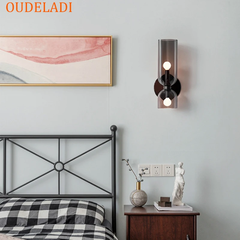 

Современные светодиодсветодиодный Стеклянные Настенные лампы, домашний декор, комнатное освещение, светильник для спальни, гостиной, кабинета, ванной, коридора, скандинавский бра