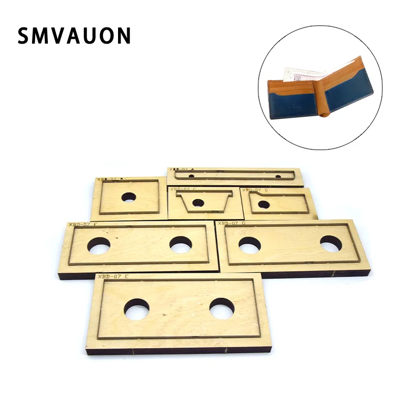 

SMVAUON Christmas Knife Wallet Diy Pattern Leather Cutting Laser Wood Short Purse Simple Fashion Suitable For Die-Cutting