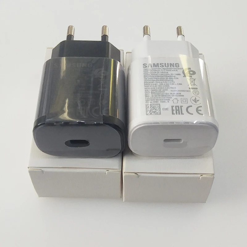 Samsung Note 10 Зарядное устройство 25W EU Super Fast Charging для Galaxy Plus 5G A90 A80 A70 A60 S10 S9 S8.