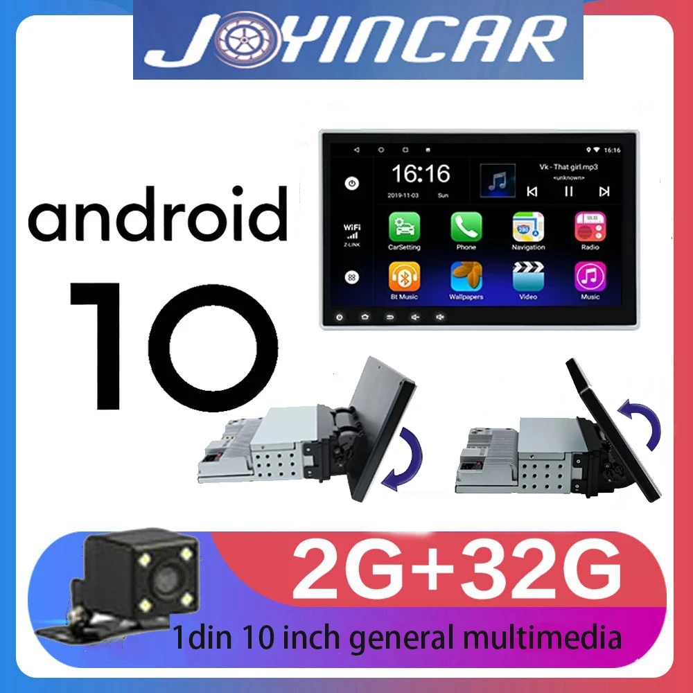 

Универсальный автомобильный радиоприемник 1Din, 10 дюймов, Android 10, автомобильный мультимедийный плеер 2 Гб, 32 ГБ, GPS, Wi-Fi, автоматическое вещание, ...