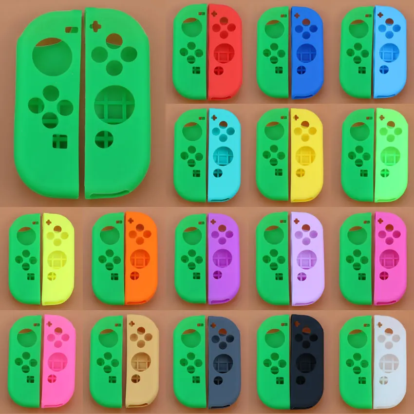 JCD Противоскользящий мягкий чехол для переключателя 18 цветов силиконовый