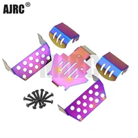 mjrc 5 piece stainless steel chassis armored protection skid plate trx 4 trx4 82056 4 rc car protection board 2019 new