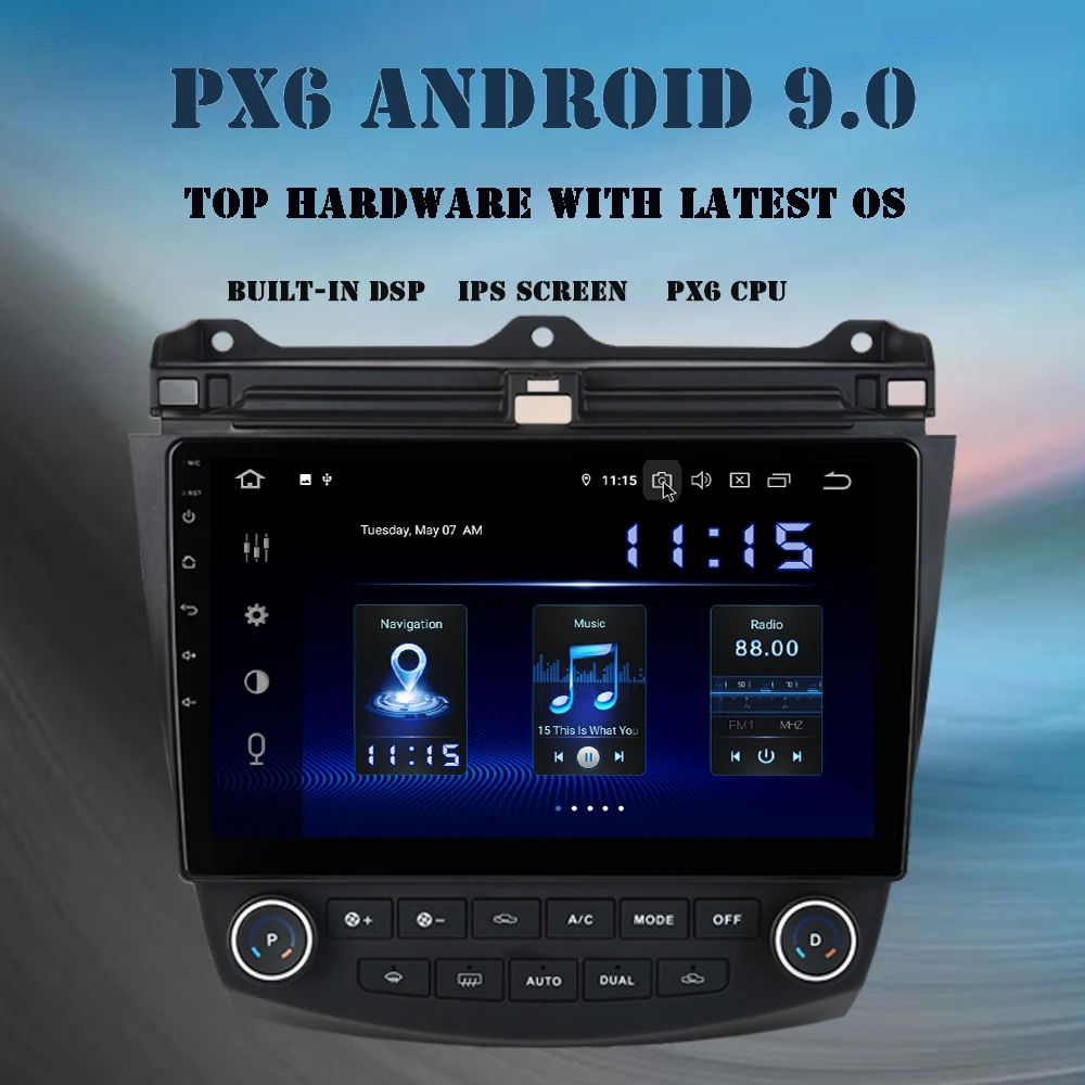 Dasaita Android 10 автомобильный Радио плеер для Honda Accord 2003 2004 2005 2006 2007 головное