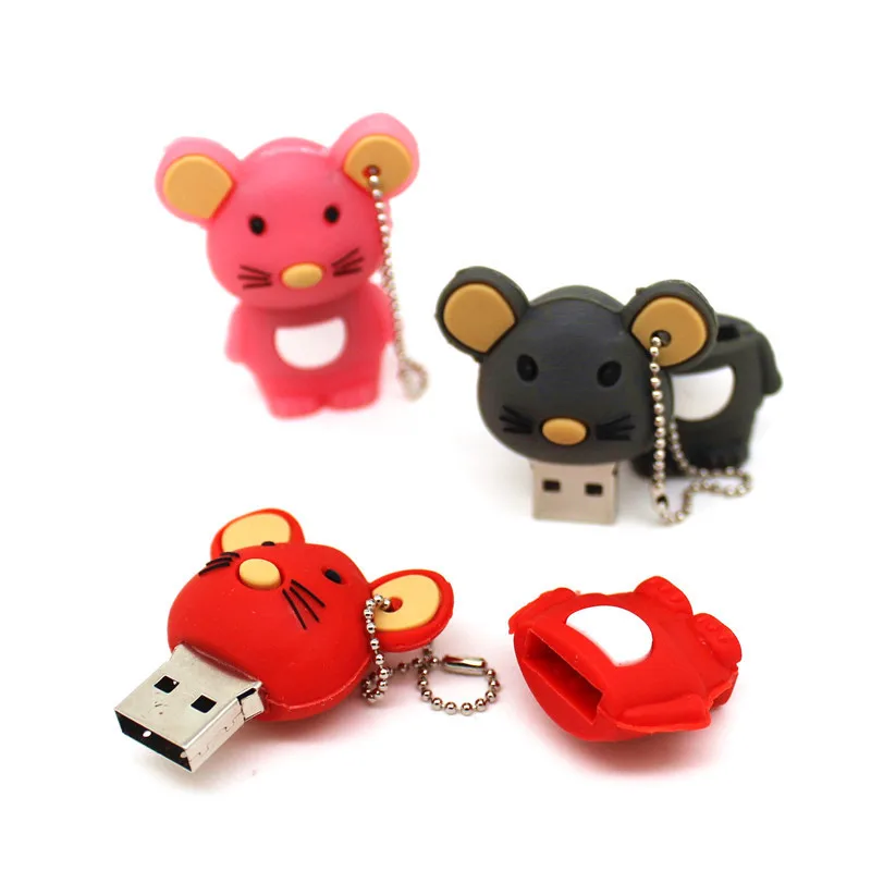 USB флеш накопитель милая мышь 32 ГБ 4 8 16 64 Гб флешка U диск 128 Мб мини мультяшный