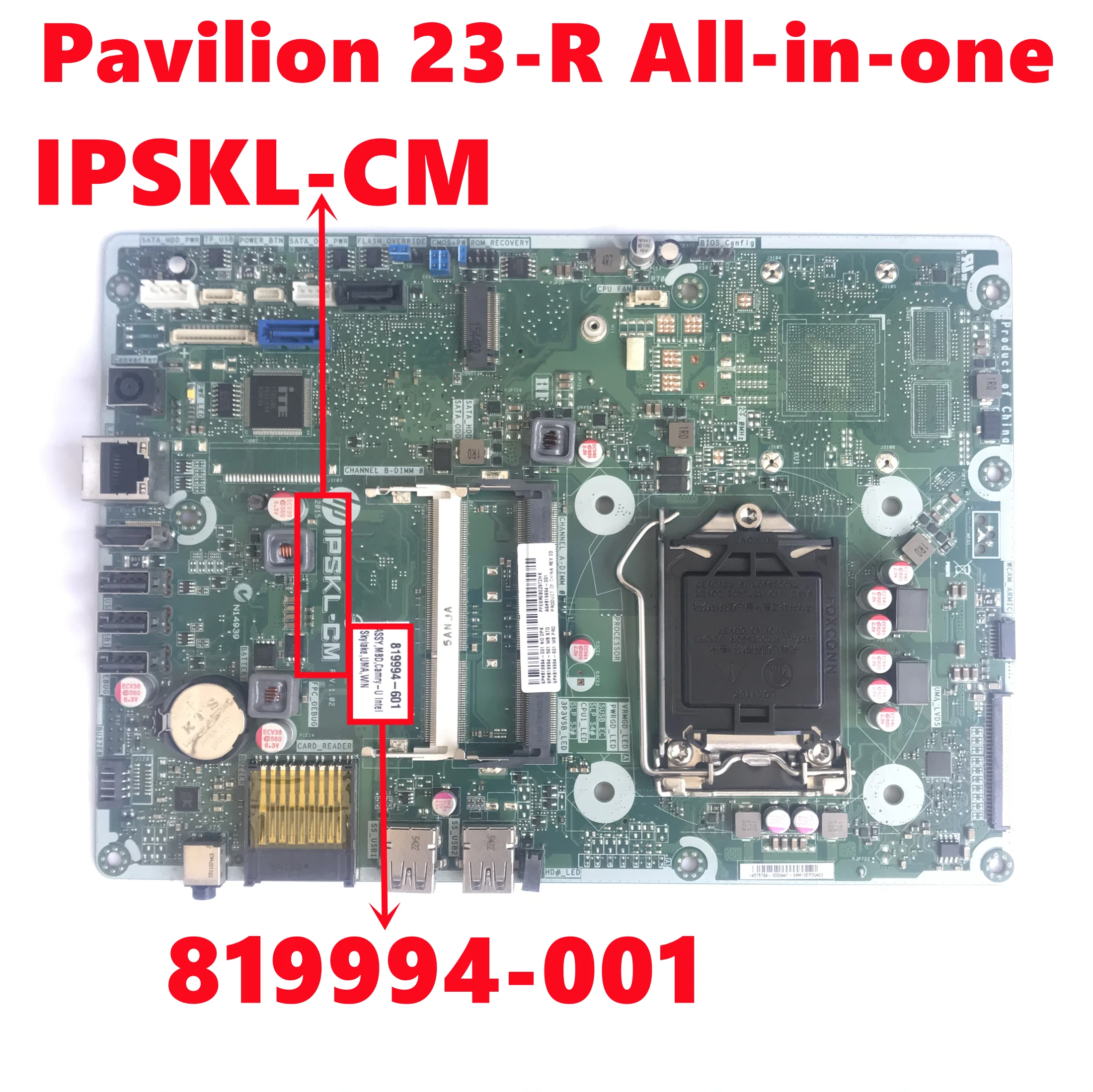 

819994-003 819994-501 819994-601 For HP Pavilion 23-R All-in-one Motherboard IPSKL-CM Mainboard DDR3 100% Fully Tested Working