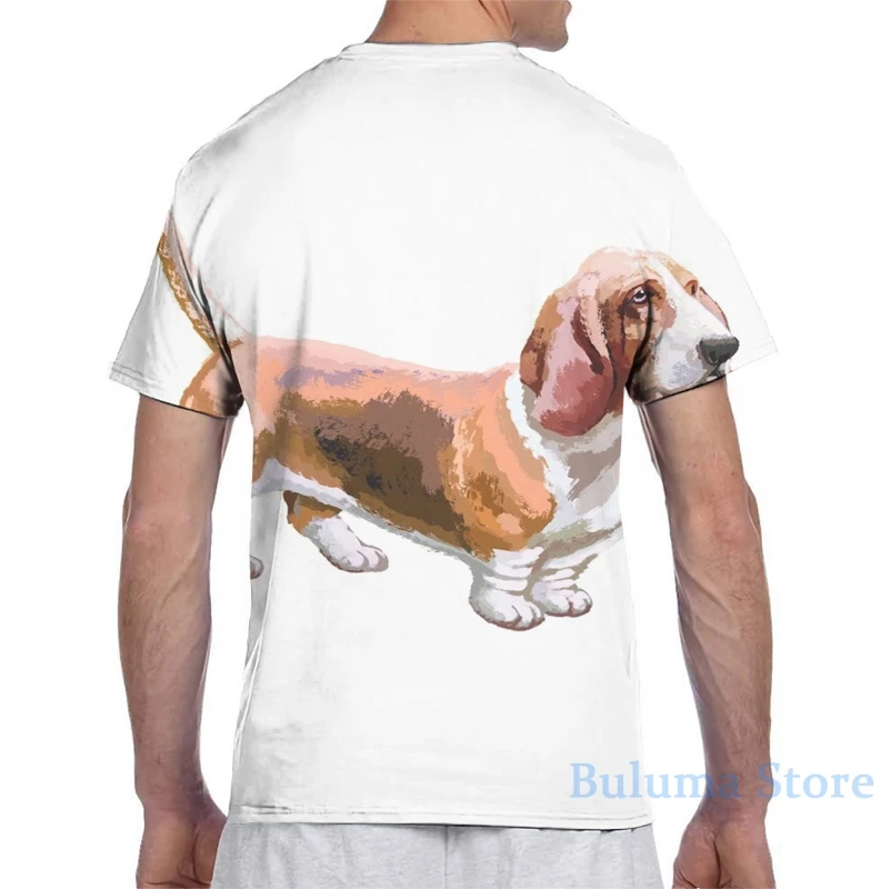 Мужская футболка bассет Хаунд СОС (2) женская модная с принтом по всей длине топы