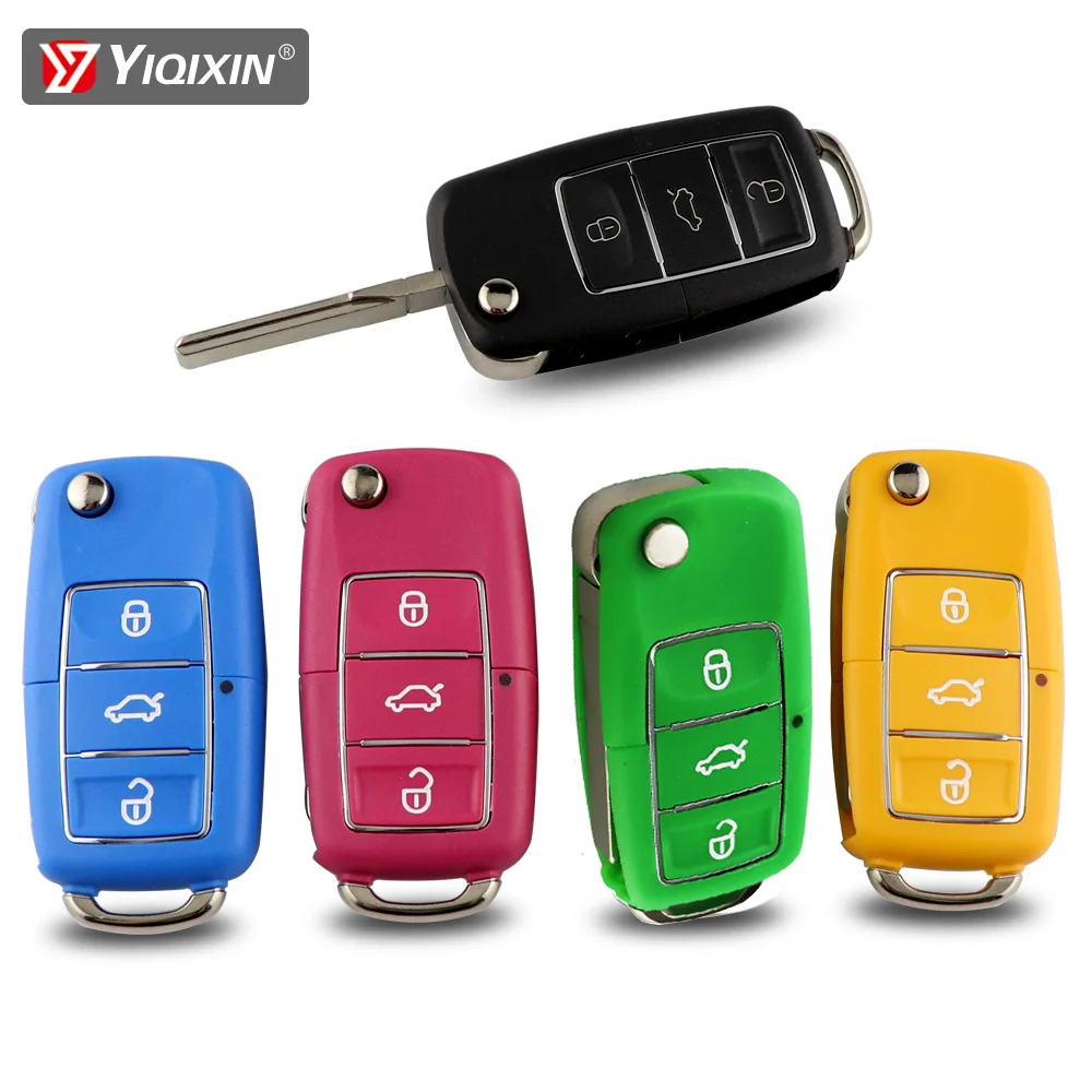 3 кнопки YIQIXIN для VW Polo Beetle Jetta Skoda Seat Golf Passat Bora Octavia чехол автомобильного ключа