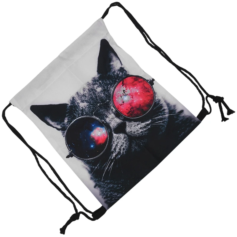 Прекрасный 3D печатных унисекс Рюкзаки Сумки на шнурке большой емкости школьный