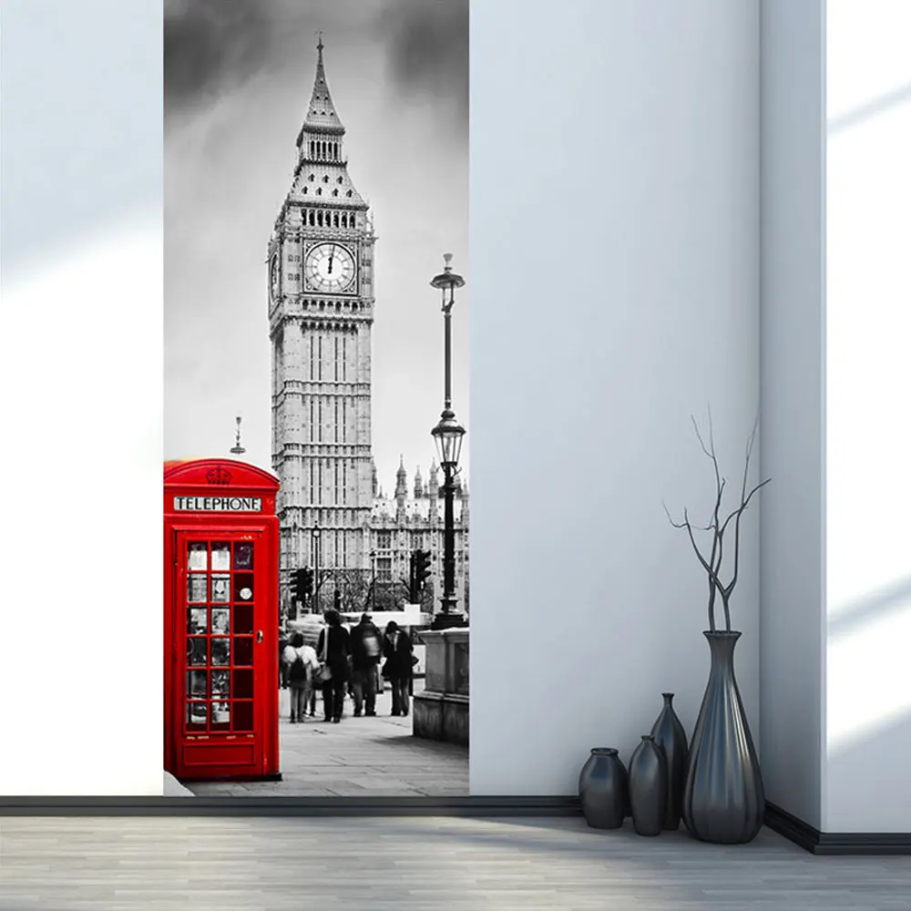 2 шт./компл. художественный декор для двери Big Ben Креативные 3D наклейки DIY узор