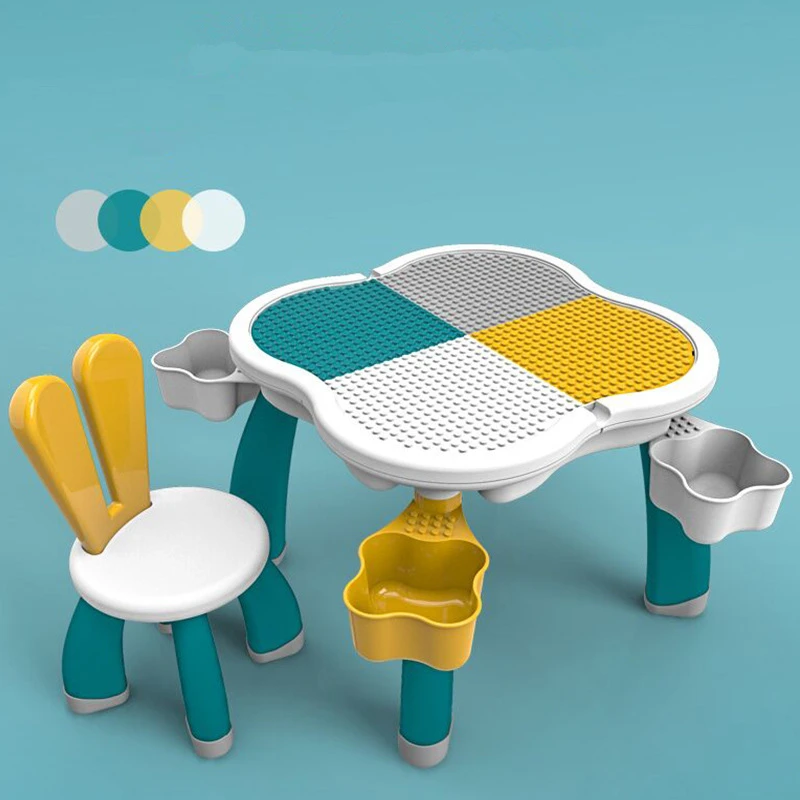 Большой размер многофункциональные детские строительные блоки столы игра