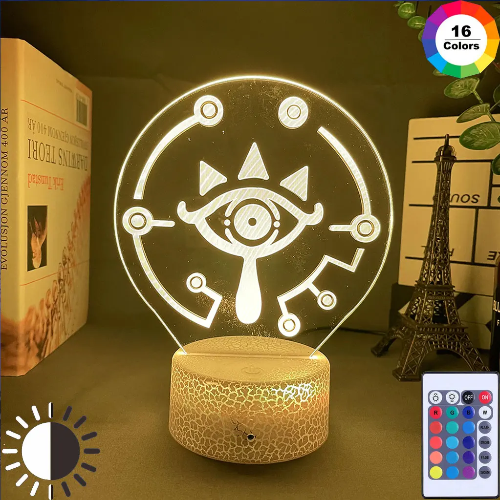 

Game Visual Illusion LED Night Light 3D Breath of the Wild Nightlight 7 Color Changing USB Link Action Figure Anime Game Toy