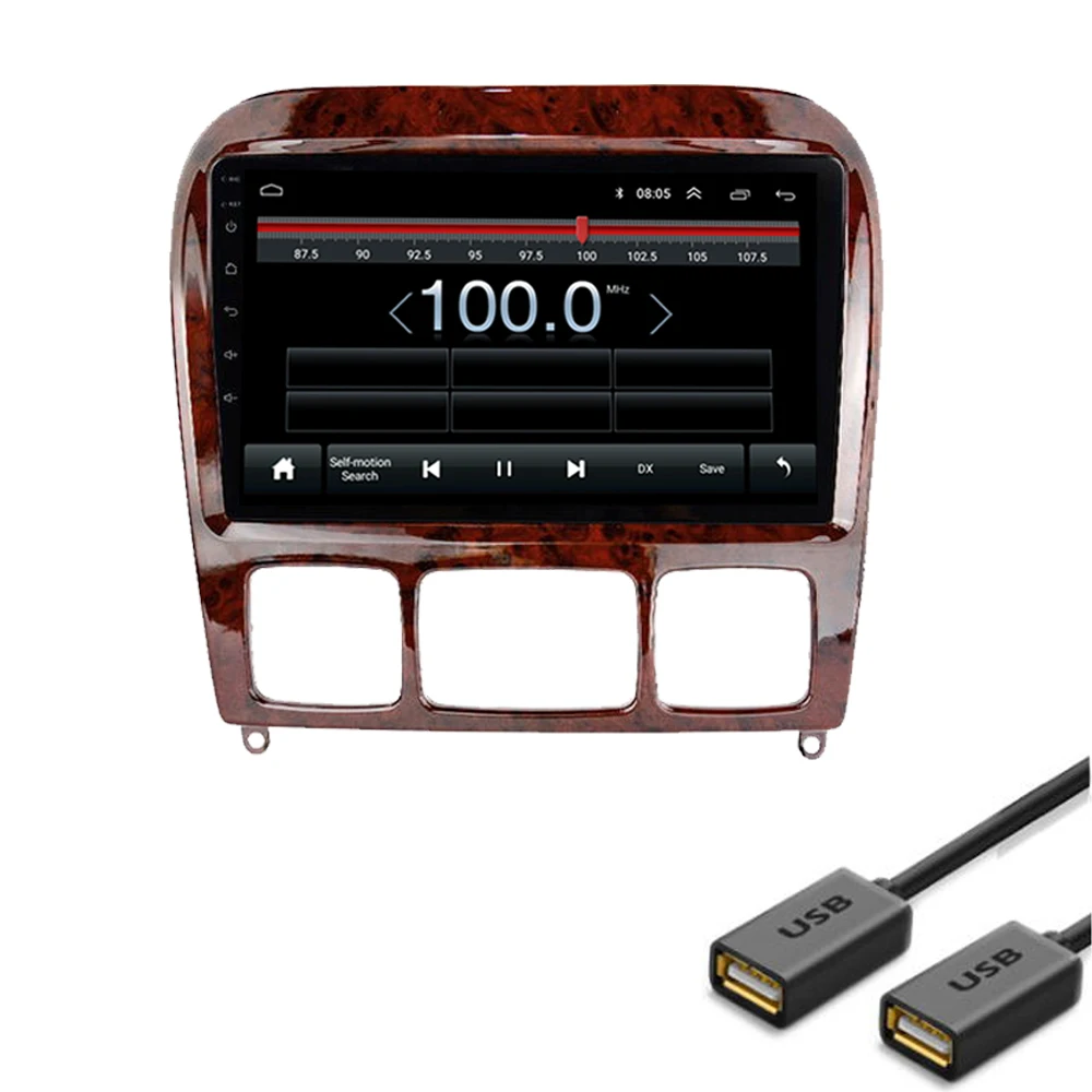 Автомобильный DVD-проигрыватель R-way Android для Mercedes Benz S-Class S Class W220 VV220 1999-2005 2G + 32G