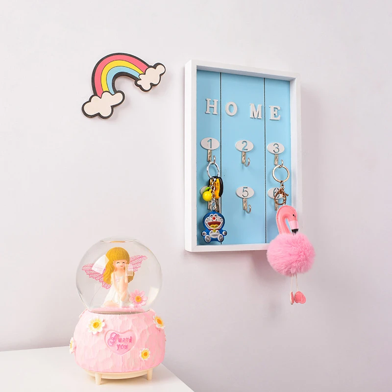 Home Key Storage Box Entrance Door Rack Wall Decoration Hanging Shelf Nordic Creative Ins Style | Дом и сад