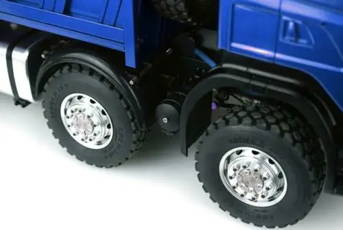 LESU 1/14 Масштаб RC гидравлический Sca 8*8 самосвал Модель двигателя Радио контроллер DIY окрашенный синий автомобиль