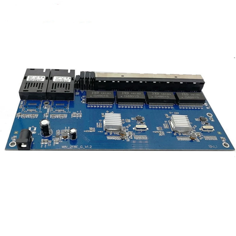 2G8E 8UTP RJ45 Gigabit Ethernet коммутатор волокна Порты и разъёмы Sс соединителю 8X10/100/1000 м PCBA