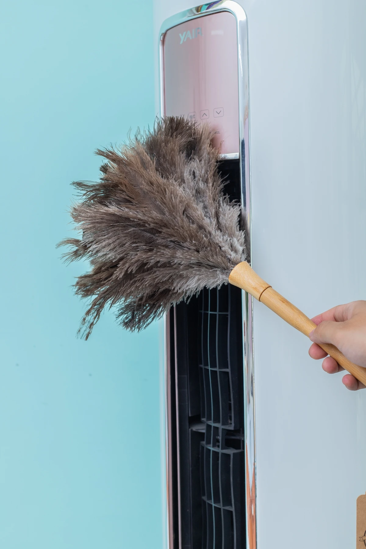 Деревянная ручка 16 дюймов щетка из страусиного пера для очистки автомобилей