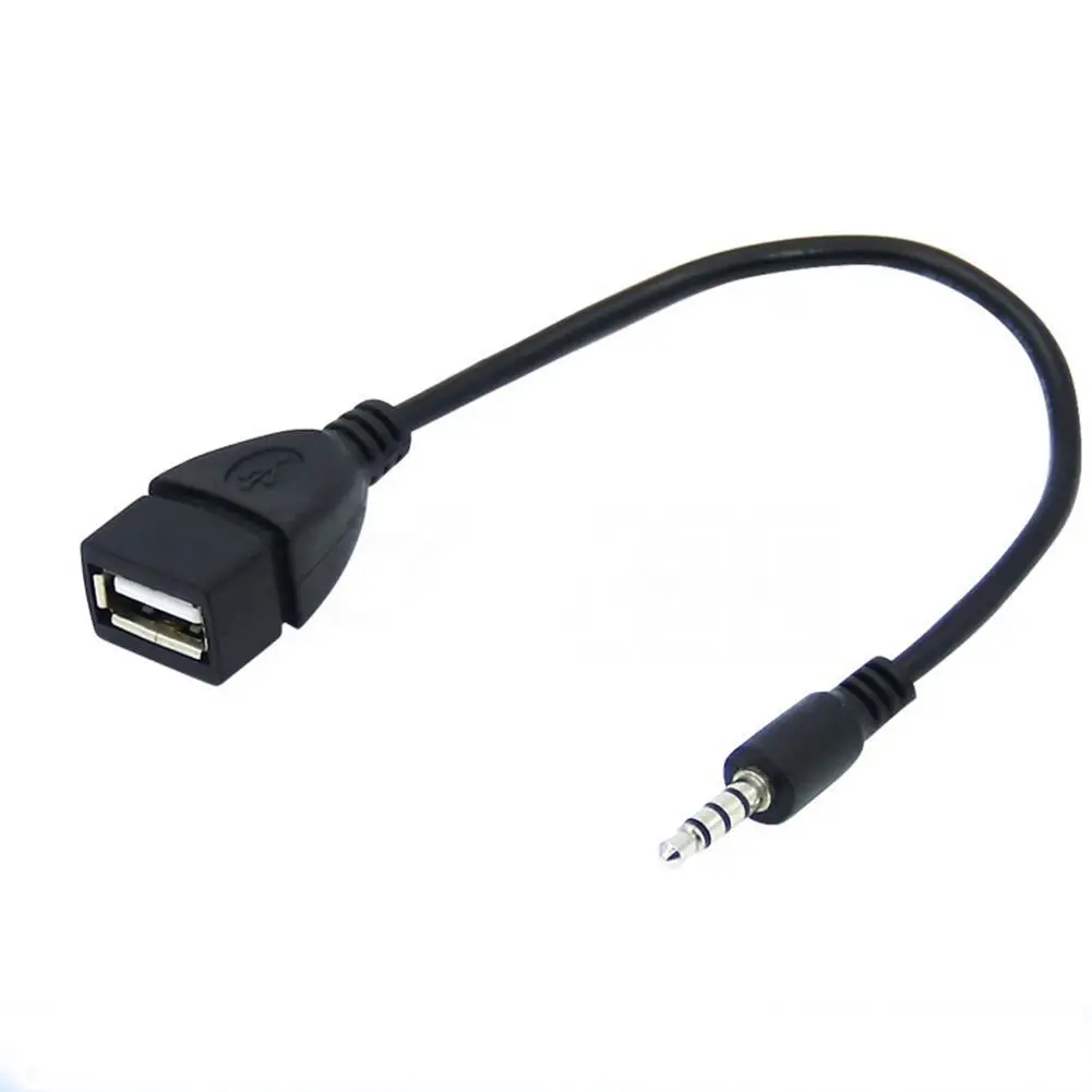 Аудиокабель со штекером AUX на USB 3 5 Type-A 2 0 мм адаптер конвертера OTG кабель для