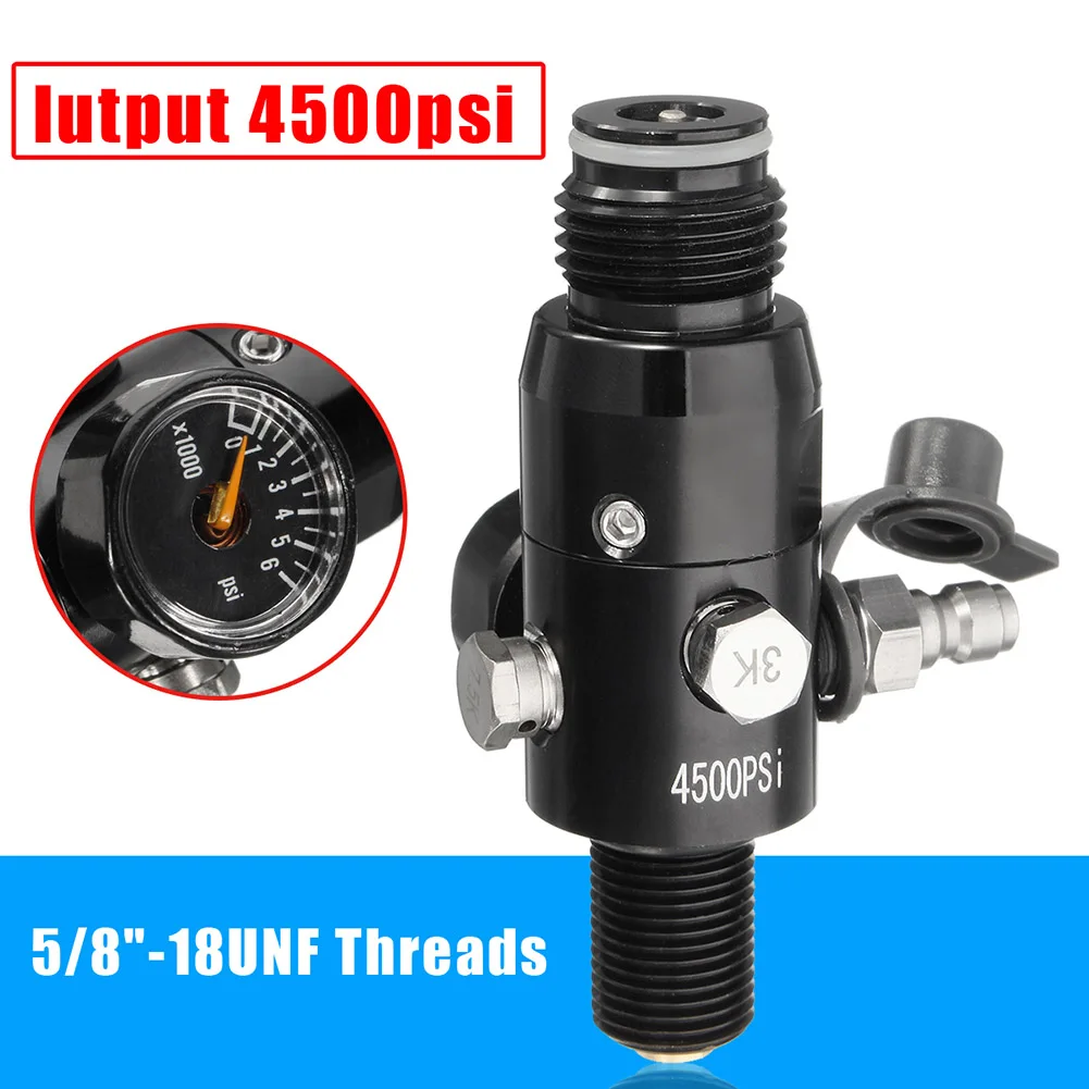 Горячая 5/8 дюймов 18UNF резьба Пейнтбольный клапан регулятор 4500psi HPA выход