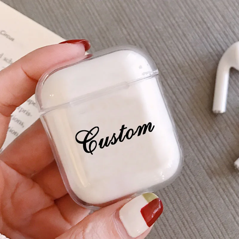 Мягкий силиконовый чехол с логотипом на заказ для Air Pods 2 1 Bluetooth беспроводной Airpod