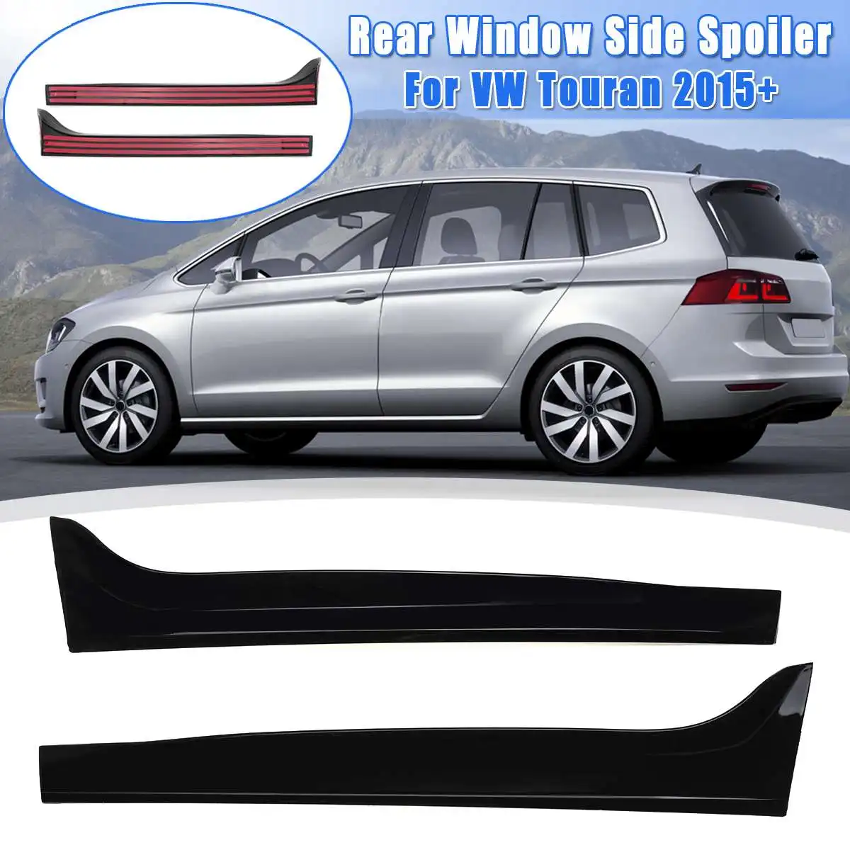Глянцевый черный спойлер на заднее окно для VW Touran 2015 2016 2017 2018 2019 2020 +|Спойлеры и