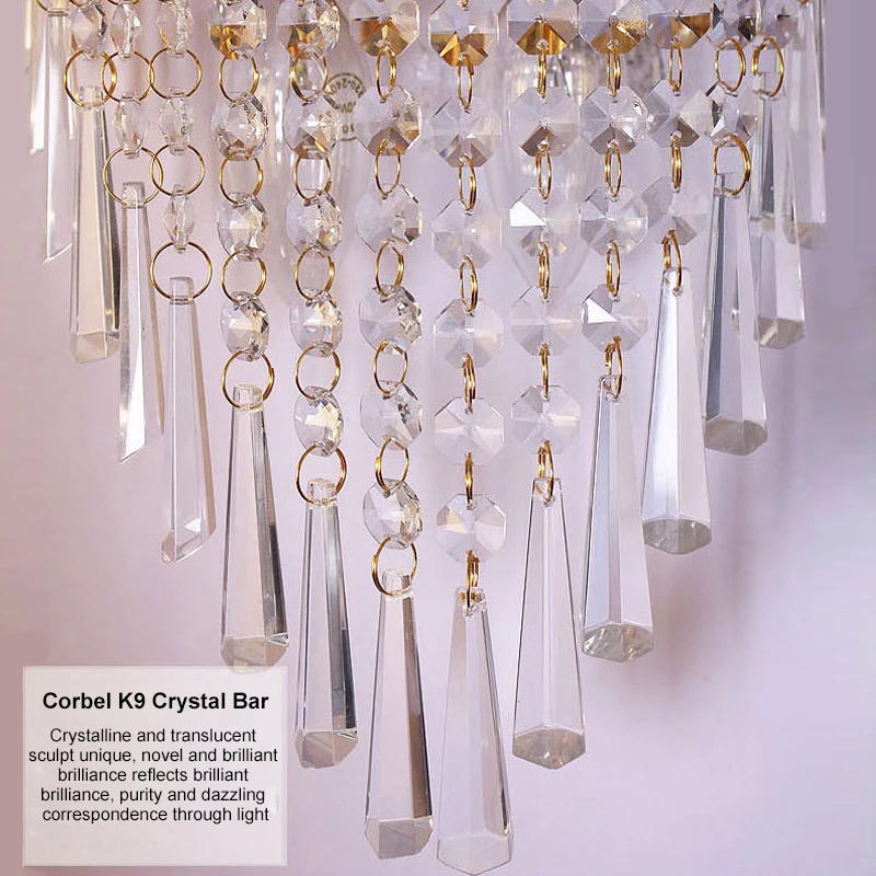 Artistic crystal wall lamp modern minimalist bedroom living room bed aisle Sconce Lampara Pared Arandela not included bulb | Лампы и