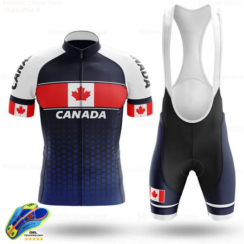 Канада велосипедная форма 2020 Ropa Ciclismo Hombre дышащая короткий рукав комплект для
