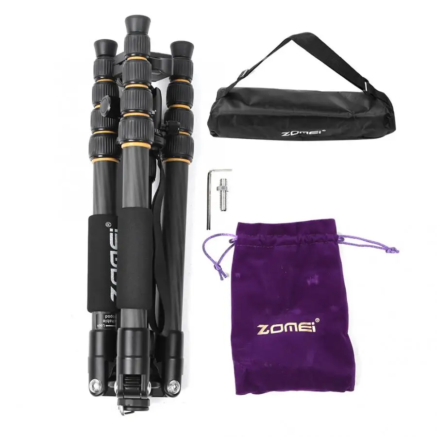 Zomei T80/T70/Q222/Q555/Q666/Q666C Профессиональный штатив для путешествий портативный регулируемый штатив для Canon беззеркальных/DSLR камер