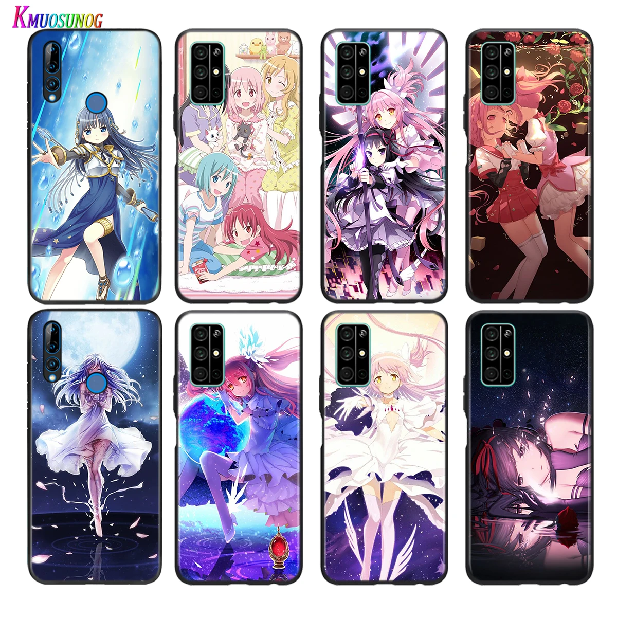 

Soft Black Cover Puella Magi Madoka Magica For Honor 30 30S V30 V20 9N 9S 9A 9C 20S 20E X10 20 7C Lite Pro Plus Phone Case