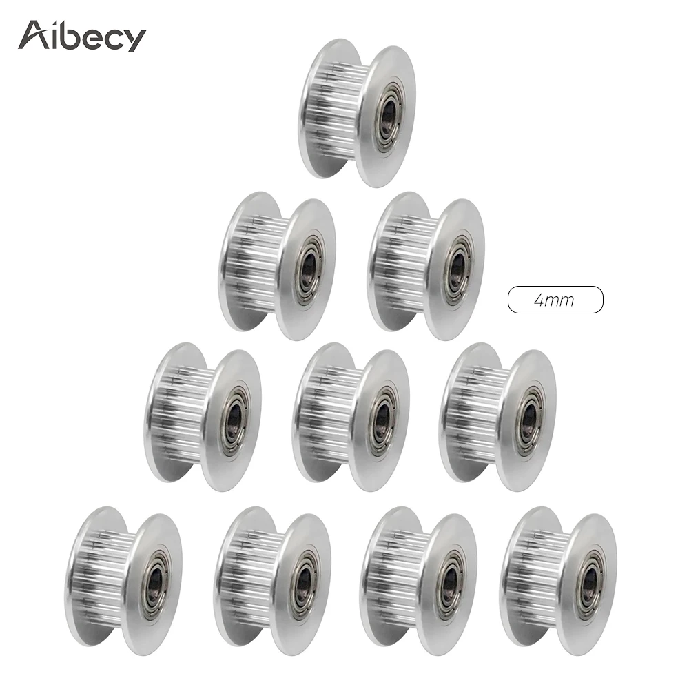 

Aibecy Idle Pulley Gear Wheel Aluminium Idler Gear Teeth 3mm/4mm/5mm Core Diameter 3D Printers Part for GT2 6mm Wide Timing Belt
