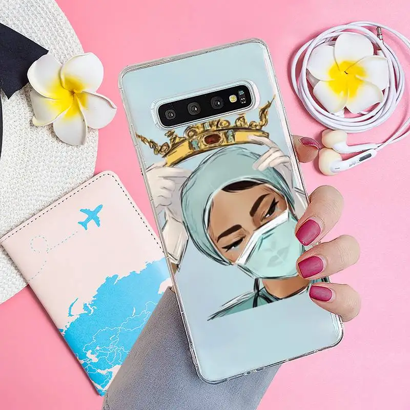 

Cartoon doctor Phone Case Transparent for samsung A 21s 50 71 S 8 9 20 20fe note 10 20 ultra plus