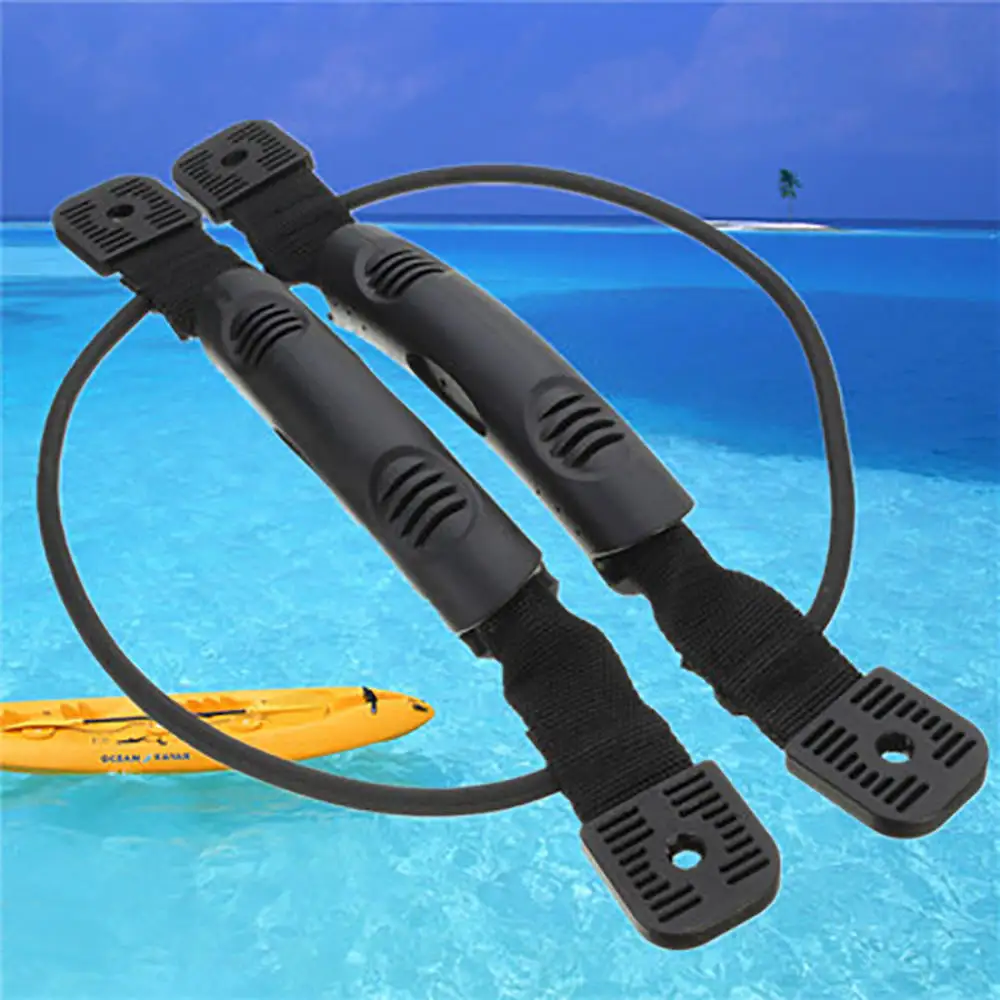 2pcs Rubber Kayak Carry Handle Canoe Boat Side Mount Paddle With Bungee Cord Accessories | Спорт и развлечения