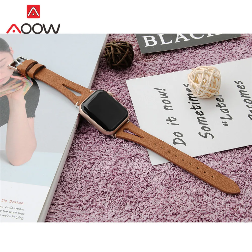Ремешок из натуральной кожи с принтом для Apple Watch 40 мм 44 мм для iwatch 38 мм 42 мм ремешок серии 4 3 2 1 браслет аксессуары