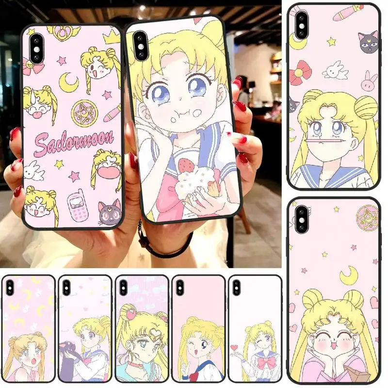 Viviana Sailor Moon Hare Black TPU Soft Phone Case Cover For iphone6 6s plus 7 8 X XR XS MAX 11 Pro Max Cover|Чехлы-накладки| |