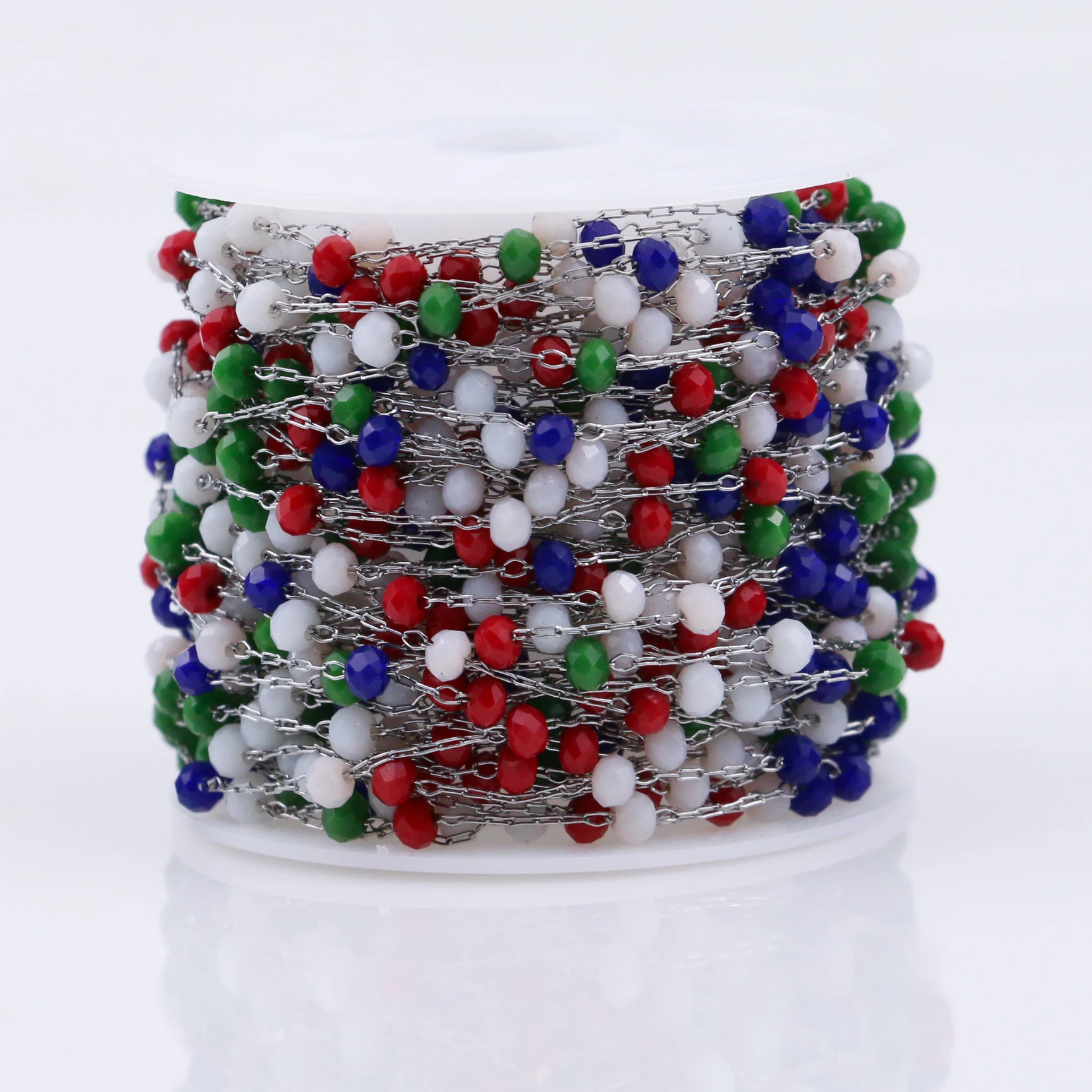 Steel Multicolor B 1 м тонкая нержавеющая сталь 1 мм колье цепь с бусинами шары бусы цепочка Подвески ручная работа Аксессуары материал для изготовления украшений - Цвет: Steel Multicolor B