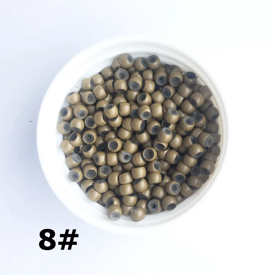 8 500pcs Silicone Hair Beads Nano Ring Micro Beads Fashion Salon Hairstylist Dreadlock Hair Extension Tools 8 Colors - Цвет: 8